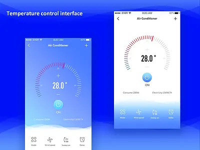 Temperature control interface