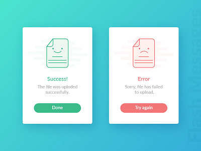 Freebies!! Flash Message - Daily UI 011 app concept dailyui error interface message success ui upload ux web