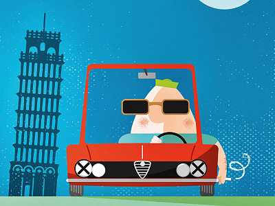 car series #4 illustration poster print