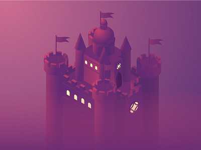 2.5D Air castle 2.5d illustration