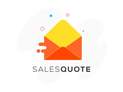 SalesQuote Logo creative design logo new orange pink quote sales yellow