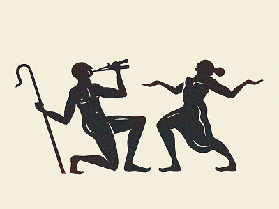 Utopia dancing figures greek illustration music utopia