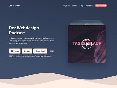 Podcast Landingpage Website Design - final design itunes landingpage layout music player podcast responsive stage ui webdesign website