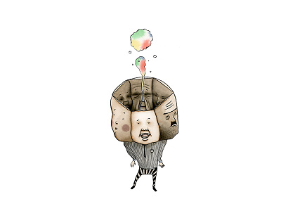 Man in His Early Thirties (1/5) illustration watercolor