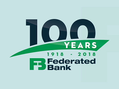 Federated Bank Anniversary | Logo Design anniversary bank century design federated logo