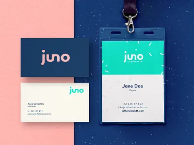 Juno – connecting expecting parents and professionals baby badge branding business card doula midwive parents pink