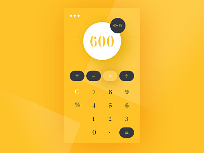 Daily UI #004 004 calculate calculator004daily daily ui number ui004yellownumber yellow