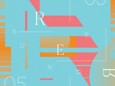 Surrender collage geometry layout typography