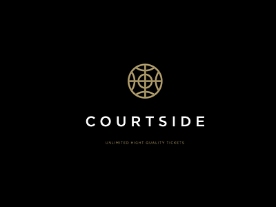 Courtside app ball brand company design icon logo service sport