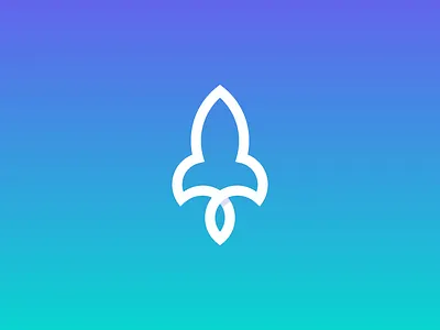 Rocket / logo design fun game launch logo mark rocket space symbol