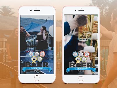 Snapchat geofilter - Beer Olympics! app beer design geofilter illustration olympics phone snapchat social media