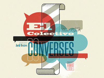 El Colectivo - Converses cd cover dialog jazz lp music typography vector