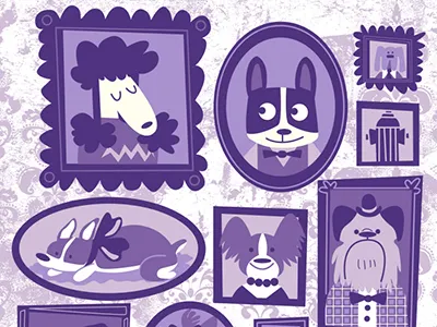 Pup Portraits boston terrier dog papillon poodle