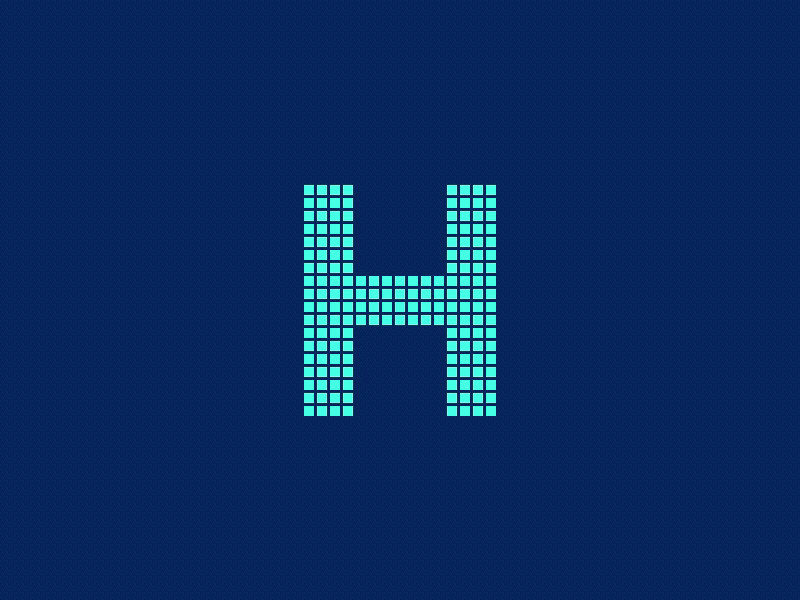 "H" Animation "Just For Fun" animation blue h