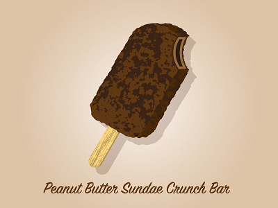 Because It's Summer... chocolate dessert food graphic design ice cream illustration peanut butter peanut butter sundae crunch pop art popsicle sign painter summer