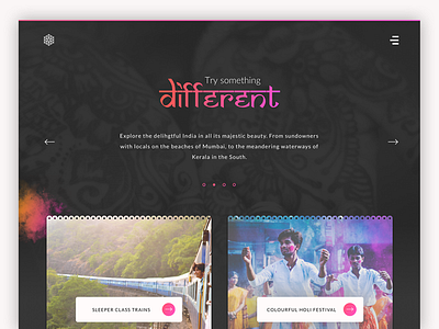 Daily ui no.14 - Take me back to India daily digital design india interface design landing page ui user experience user interface ux visual design web web design