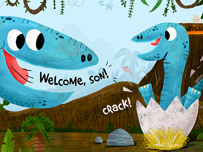 Diplodocus Fred book colour dino dinosaur draw drawing fred fun illustration illustrator kids rawr