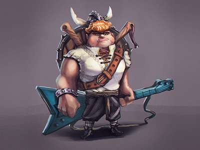 Viking Musician Concept art character concept drawing game musician viking