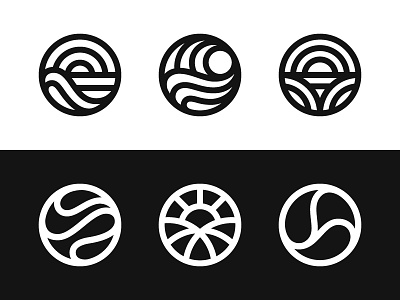 Wip 1 hills logo mark nature ocean sea sun sunset symbol valley wave