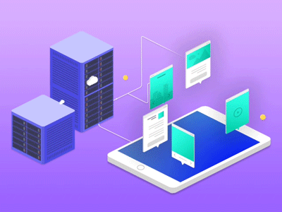 Isometric system animation colors data center illustration interface isometric