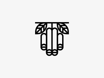 Cocoa Bean + Hands cacao chocolate cocoa hands icon leaf leaves logo mark symbol