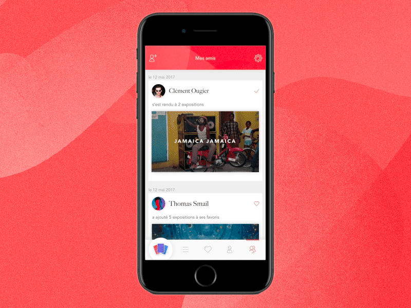 Start app art card design gobelins graphism interaction mobile museum ui ux