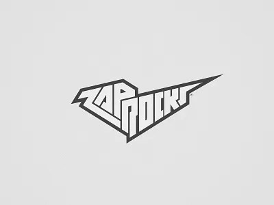 Zap.Rocks logotype crowdfunding hand lettering handlettering lettering logo logo design logotype logotype design