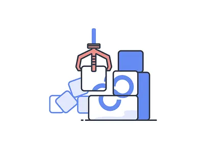 Illustration For Module Feature Rebound crane illustration motus package