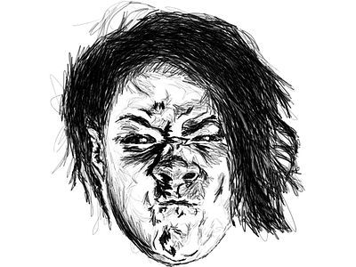 Mean Muggin' drawing portrait print design sketch