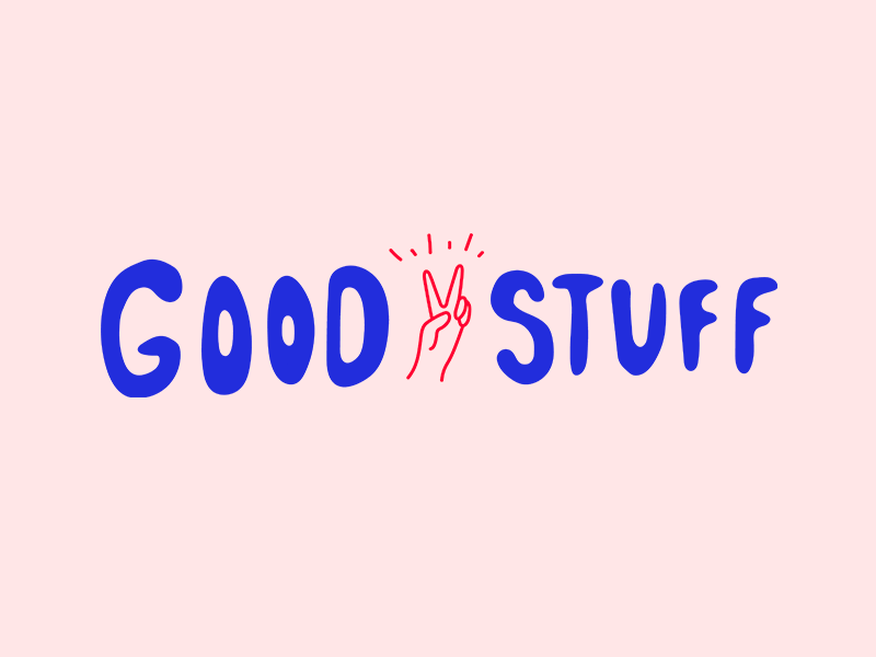 Good Stuff animation blue good hand illustration red stuff typography