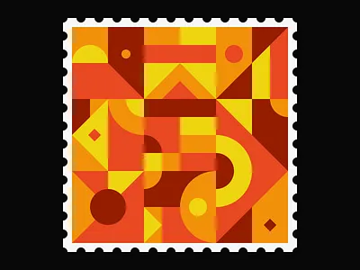 Geometric Stamp II colors design geometry illustration minimal shapes stamp