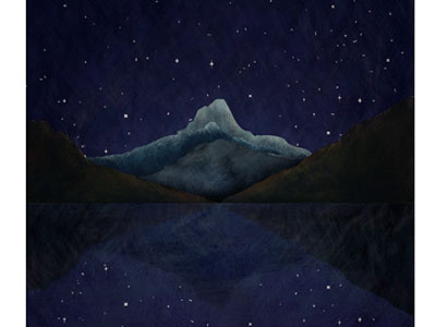 Btato Foratata betato btato eliz foratata illustration mountain night ps stars watercolor