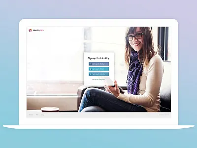 Managing Personal Data with Identity sign up ui ux web