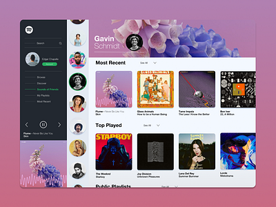 Daily UI 006: User Profile daily ui music profile spotify user