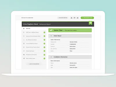 Building Great Teams with GoodHire background screen employment report ui ux web
