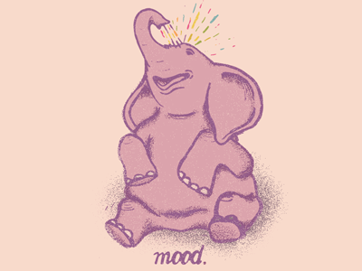 Mood. animal color elephant mood pink