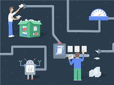 Data Science Infographic ai data data analytics data science flat illustration hci infographic machine learning technology visual design