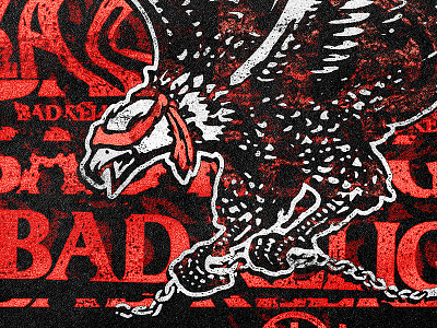 Soar bad chain eagle grain grit illustration religion texture type