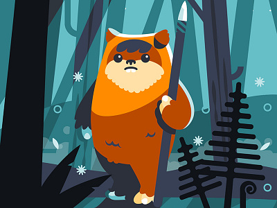 Wicket endor ewok illustration starwars wicket