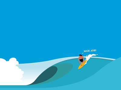 Surfer flat illustration surfer surfing