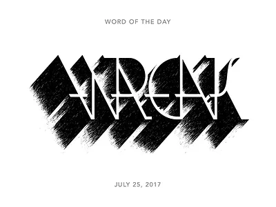 Wreak lettering logo type typography