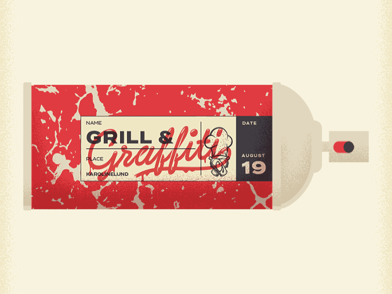 Grill & Graffiti spray can animation bbq can event facebook graffiti grill meat post rotation spray visual