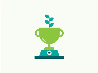 Infographic Element - Trophy color colour flat green handshake icons illustration infographic symbols vector