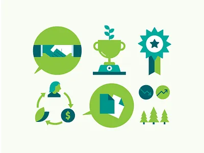 Infographic Elements color colour flat green handshake icons illustration infographic symbols vector