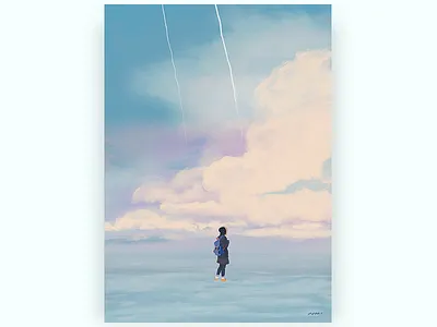 //winter snow// brush digital ipadpro painting procreate sunset winter