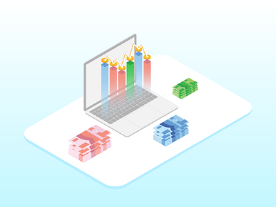 Finance Illustration app design finance graphics illustration isometric website