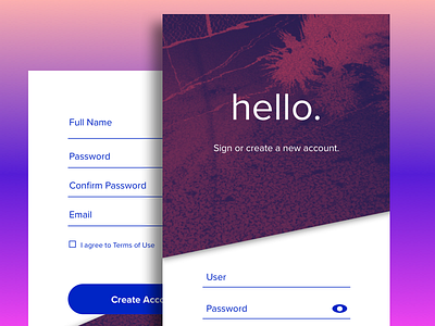 hello. login Ui 001 app dailyui ios login mobile ui