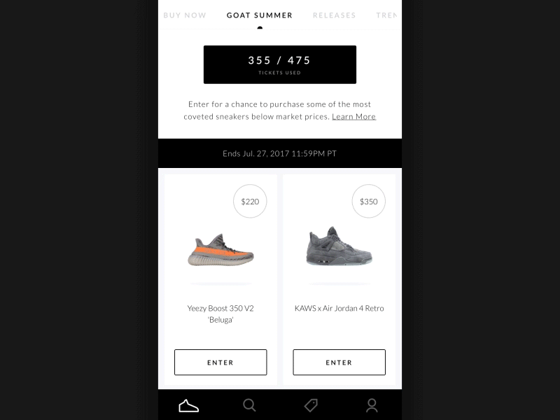 Get yer YEEZ contest entries goatapp sneakers yeezy