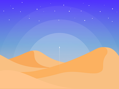 Rocket of Desire desert dune illustration landscape rocket sand stars