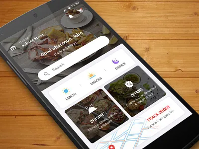 Restaurant App food app home material design mobile ui pizza restaurant restaurant app track order